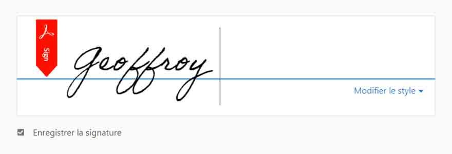 signature manuscrite pour vos PDF